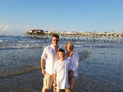 The Reed family at Myrtle Beach, South Carolina.